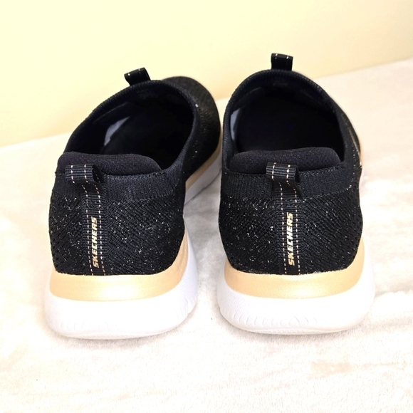SKECHERS Women's Summits Pixi Dust Black/Rose Gold Sneakers Size 9 - Picture 10 of 14